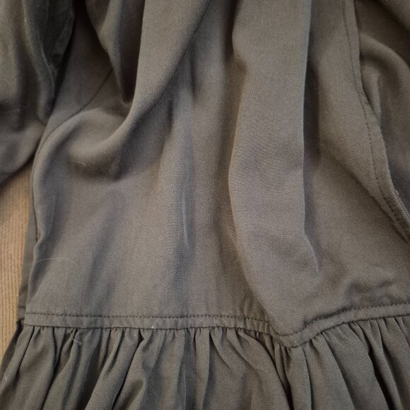 14th and Union ruffled cropped green jacket rayon feminine - Picture 4 of 5